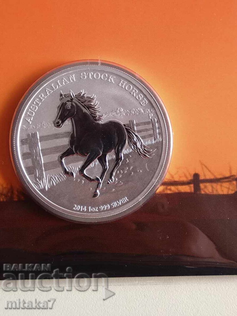 Licitație Monedă de argint "Australian Stock Horse", 2014, 1oz, 999