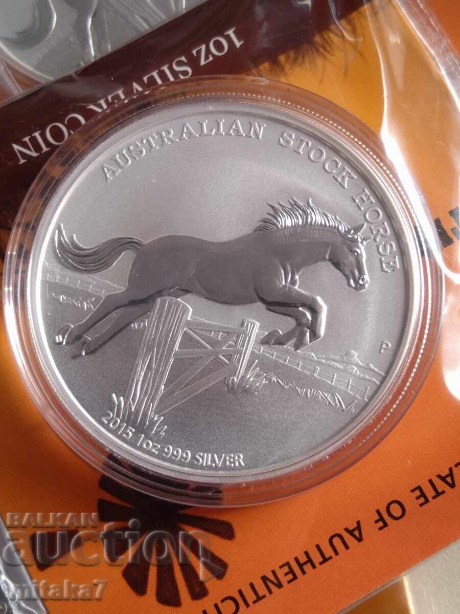 Licitație Monedă de argint "Australian Stock Horse", 2015, 1oz, 999