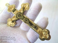 Παλαιός ρωσικός χάλκινος σταυρός με μαργαριτάρι