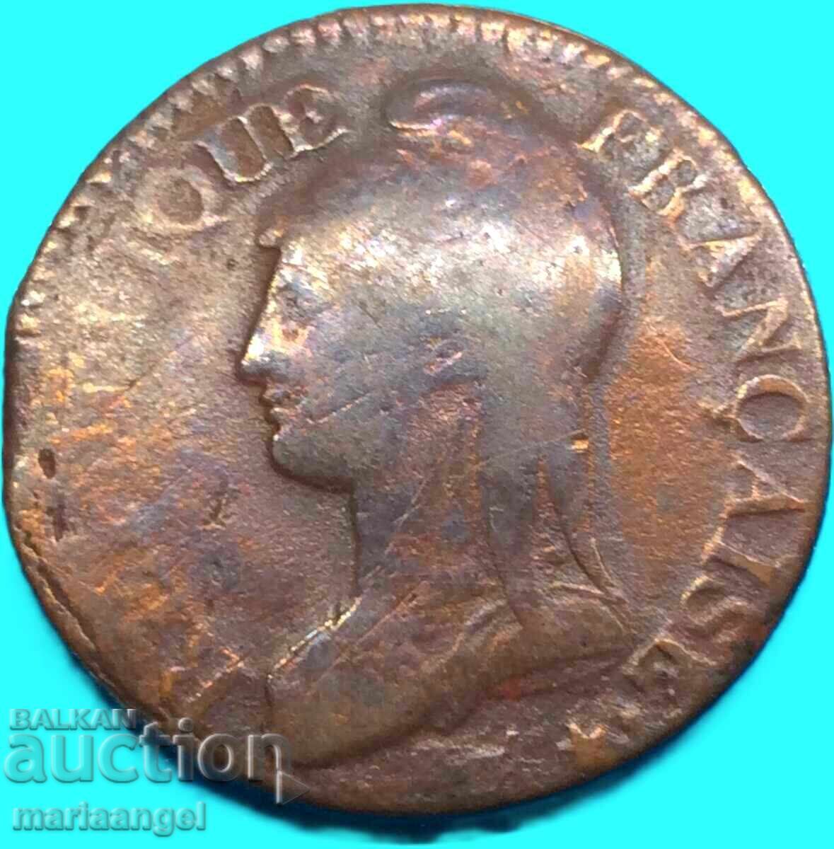 France 5 centimes 1799 LAN 8 France Consulate of Napoleon - 5