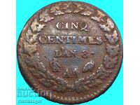 Γαλλία 5 centimes 1799 LAN 8 Γαλλία Προξενείο Ναπολέοντα
