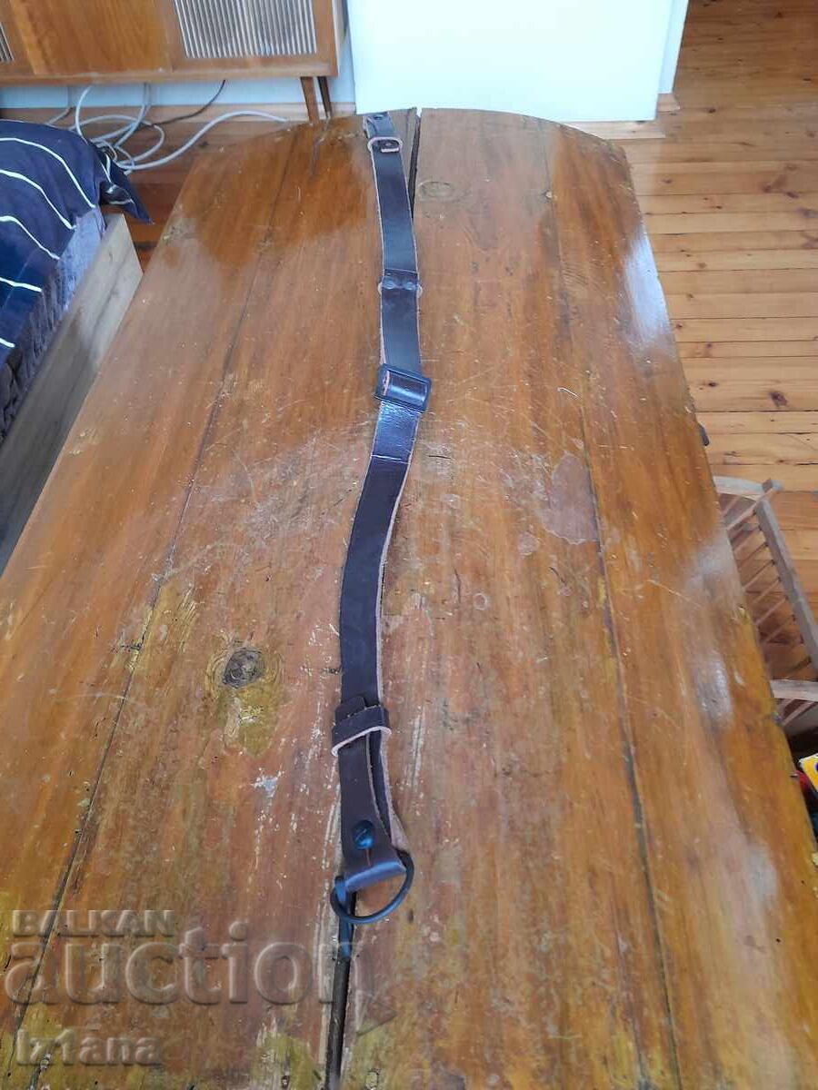 Стара кожена ремъчка,ремък за пушка - 5