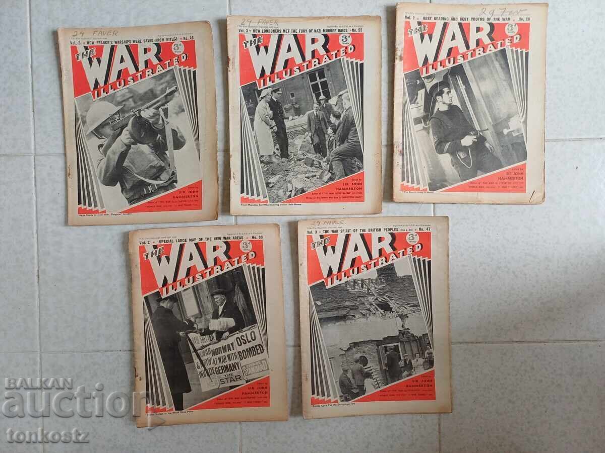 5 buc THE WAR ILLUSTRATED 1940