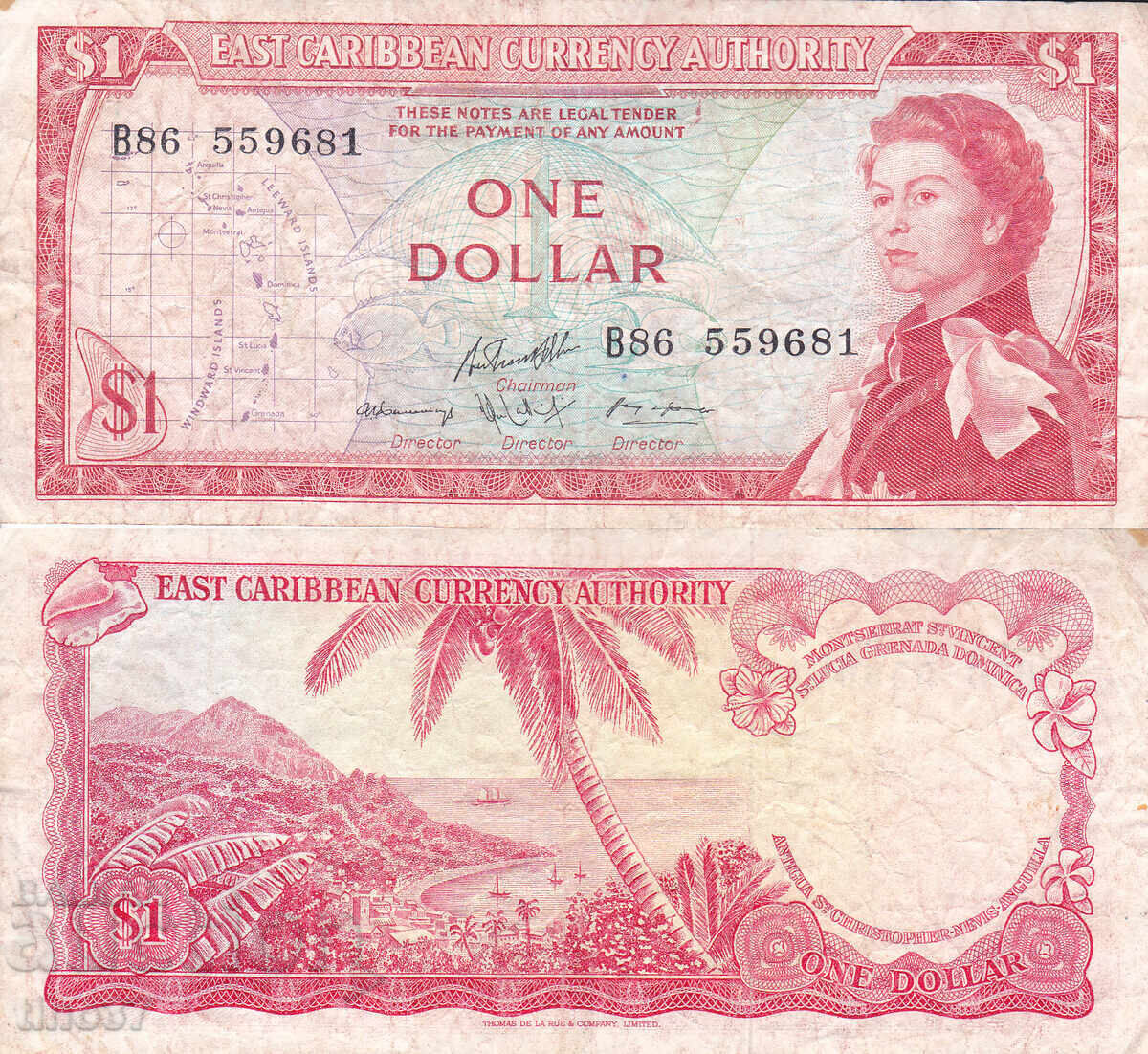 tino37- CARAIBELE DE EST - 1 DOLAR - 1965