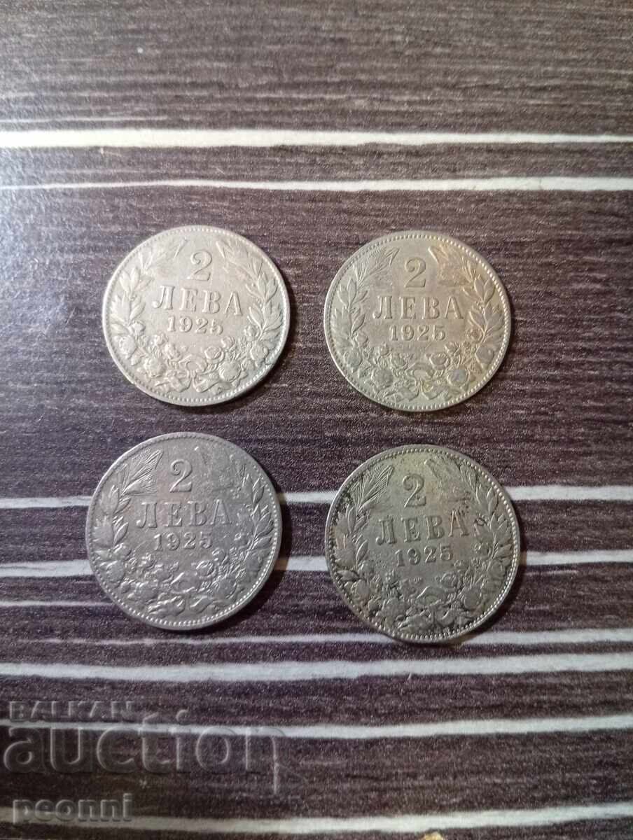 4 bucăți 2 lei 1925