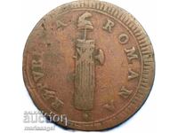 First Roman Republic 2 bayochi 1798 -1799 Vatican 35mm 19g