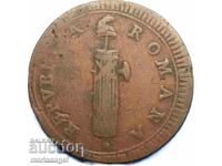 Перва Римска республика 2 байочи 1798 -1799 Ватикан 35мм 19г