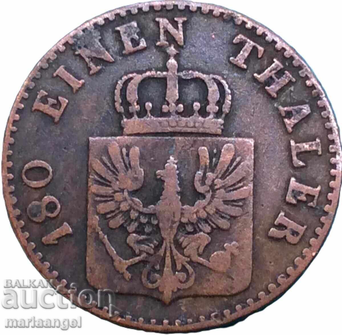 Livrarea Moneda de cupru 2 Pfennig 1853 Prusia Germania