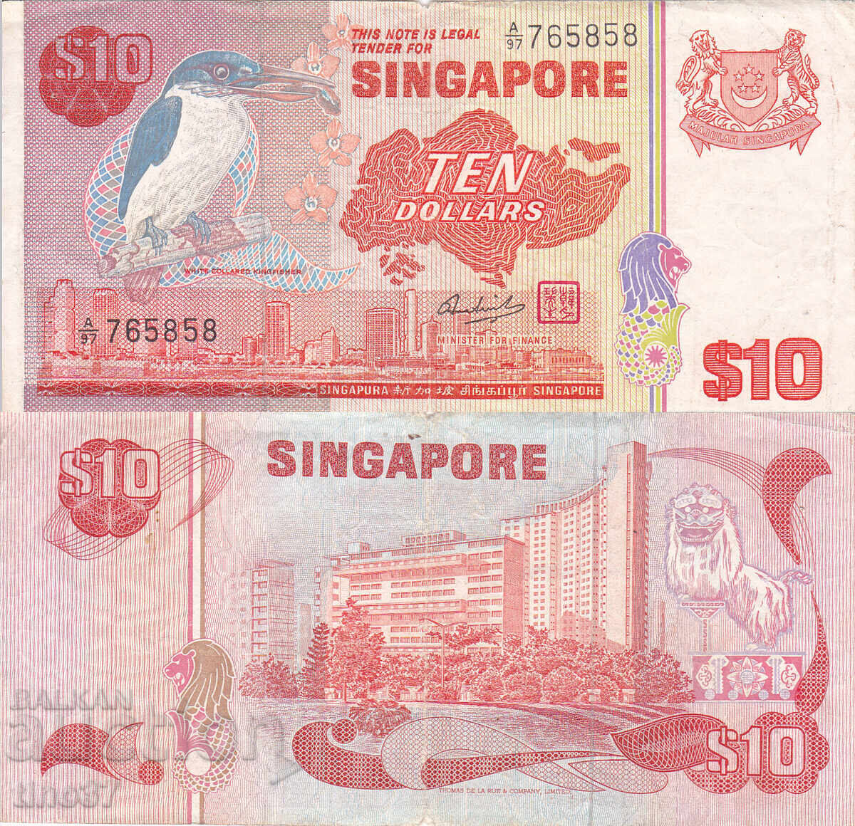 tino37- СИНГАПУР - 10 ДОЛАРА - 1980г