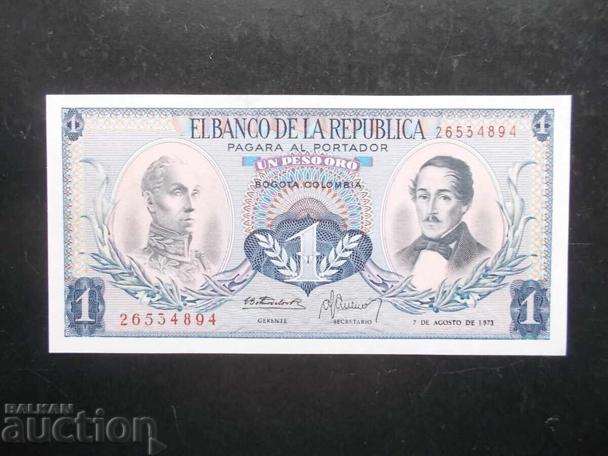 COLUMBIA, 1 peso, 1973, UNC