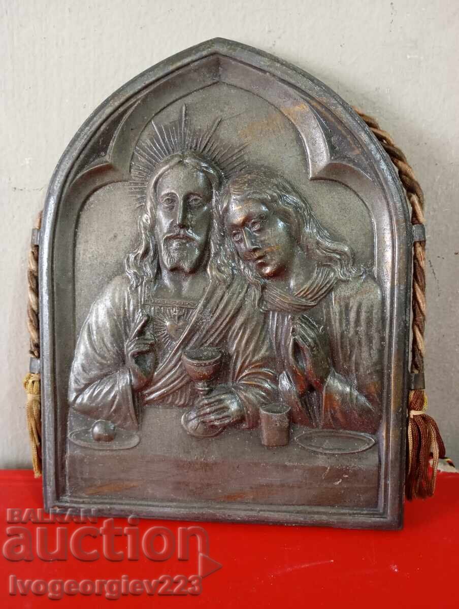Icoană veche, placă de perete