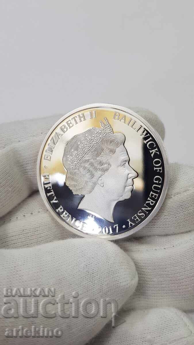 Livrarea Monedă colecționabilă argintată 50 pence 2017 "Lancaster" Livrarea Monedă colecționabilă argintată 50 pence 2017 "Lancaster"