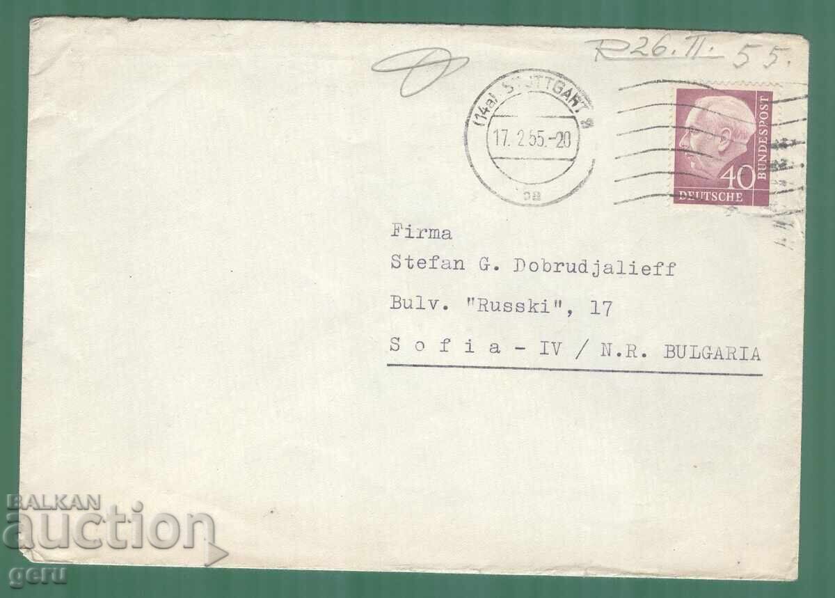 Γερμανία BRD Γερμανία ΦΡΓ 1954 Mi 188 ταξιδεμένο! kj2