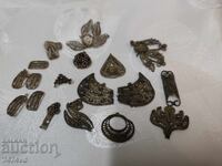 Αντίκα παρτίδα από παλιά φιλιγκράν κομμάτια, υπολείμματα, κοσμήματα