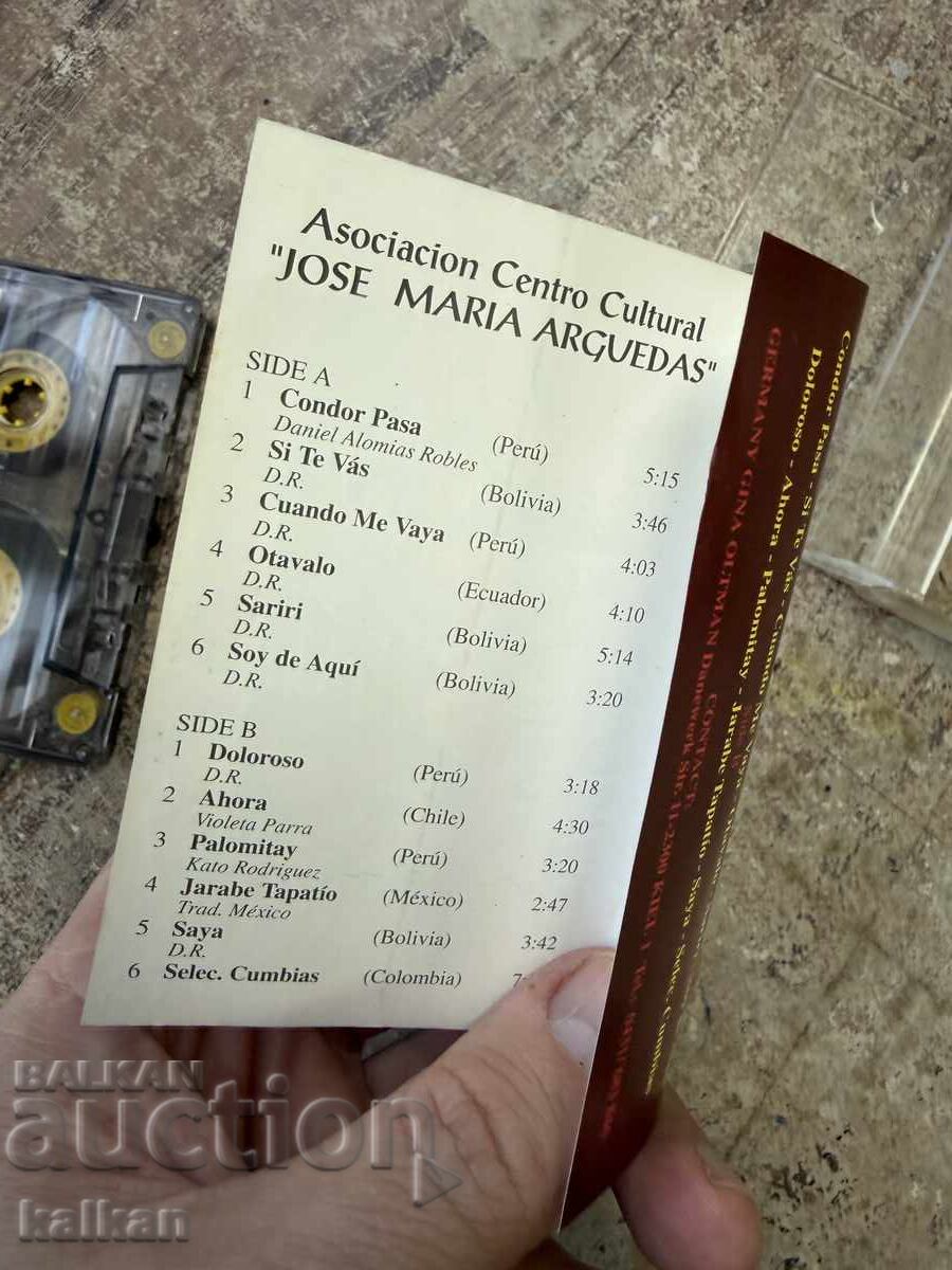 Delivery of Audio cassette Arguedas Peru - Music from Latin America