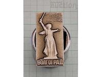 VOLGOGRAD STALINGRAD E.VUCHETICH INSIGNĂ MEMORIAL