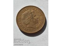 Ηνωμένο Βασίλειο - 1 πέννι (2008) Στεφανωμένο πλέγμα με αλυσίδα