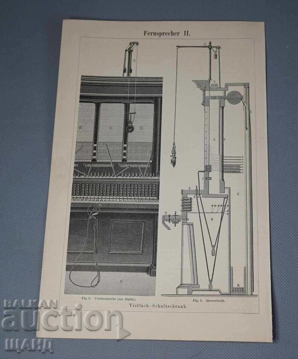 1900 Litografie tipuri de telefoane 1900 Litografie tipuri de telefoane