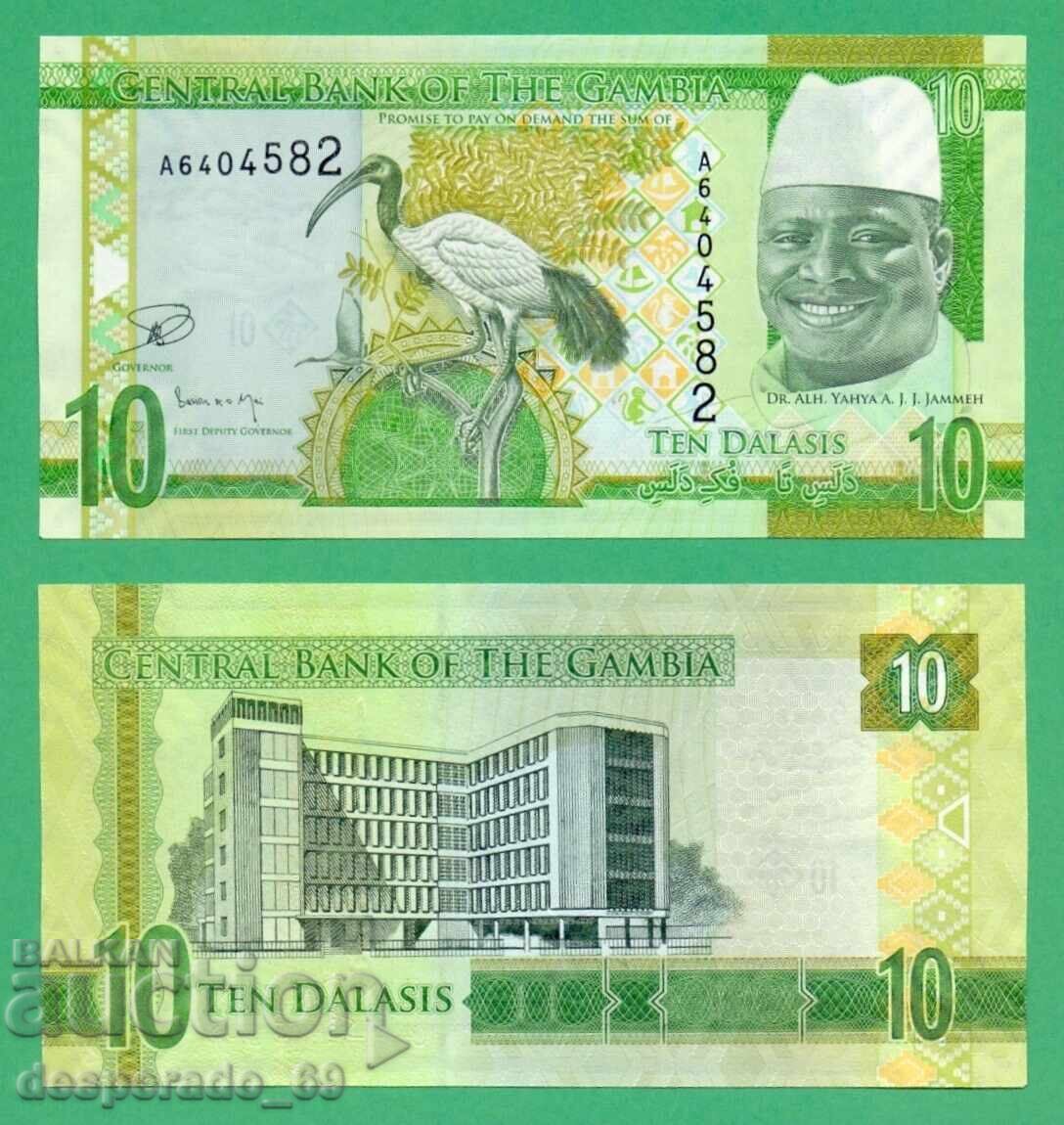 (¯`'•.¸ GAMBIA 10 Dallas 2015 UNC ¸.•'´¯)