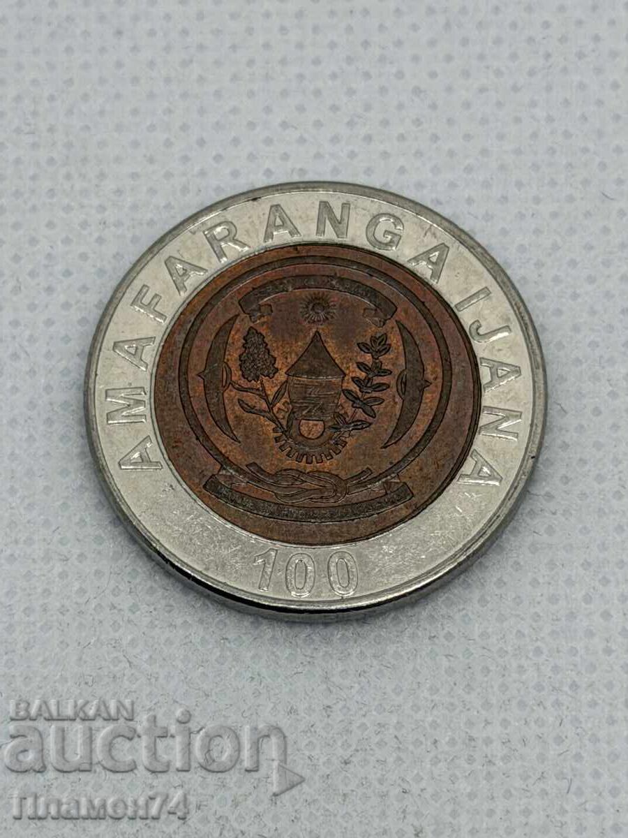 100 franci 2007 Ruanda cu preț € 2.00 | 3.91 BGN