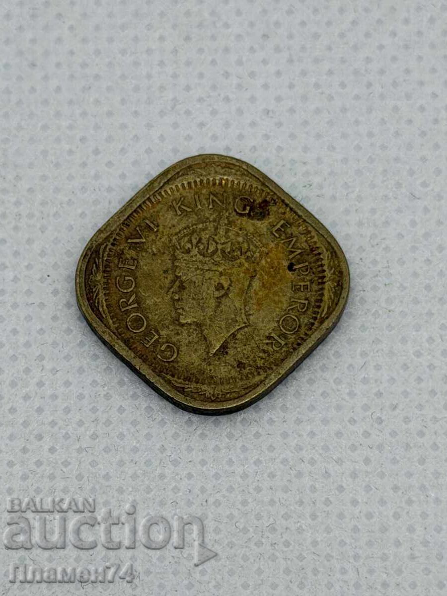 1/2 Anna 1944 India - British