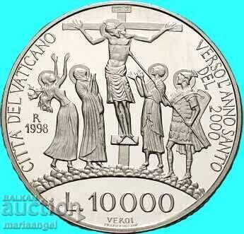 10000 Lira 1998 Vatican PROOF UNC capsule silver