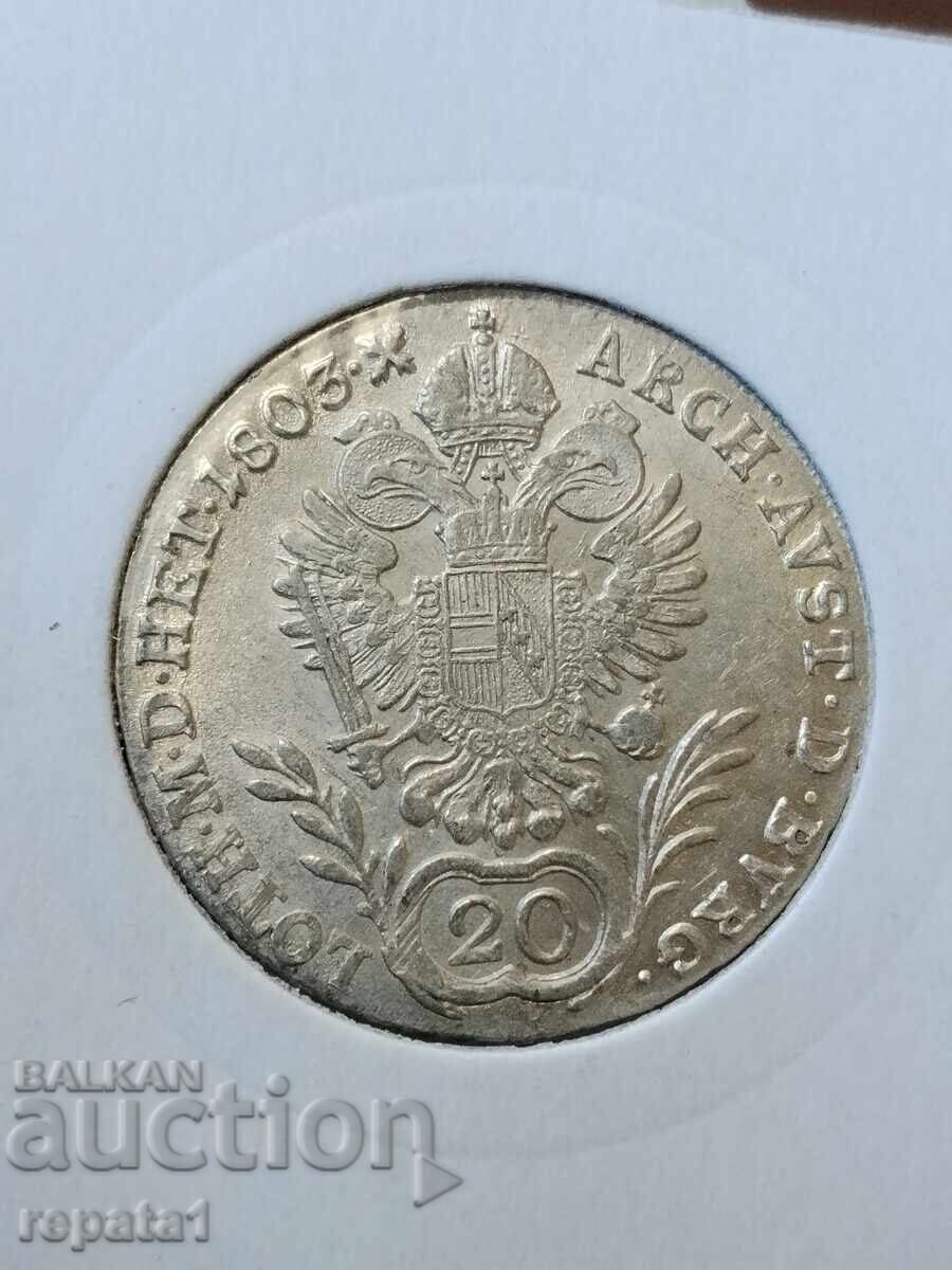 Livrarea 20 kreĭtseri 1803