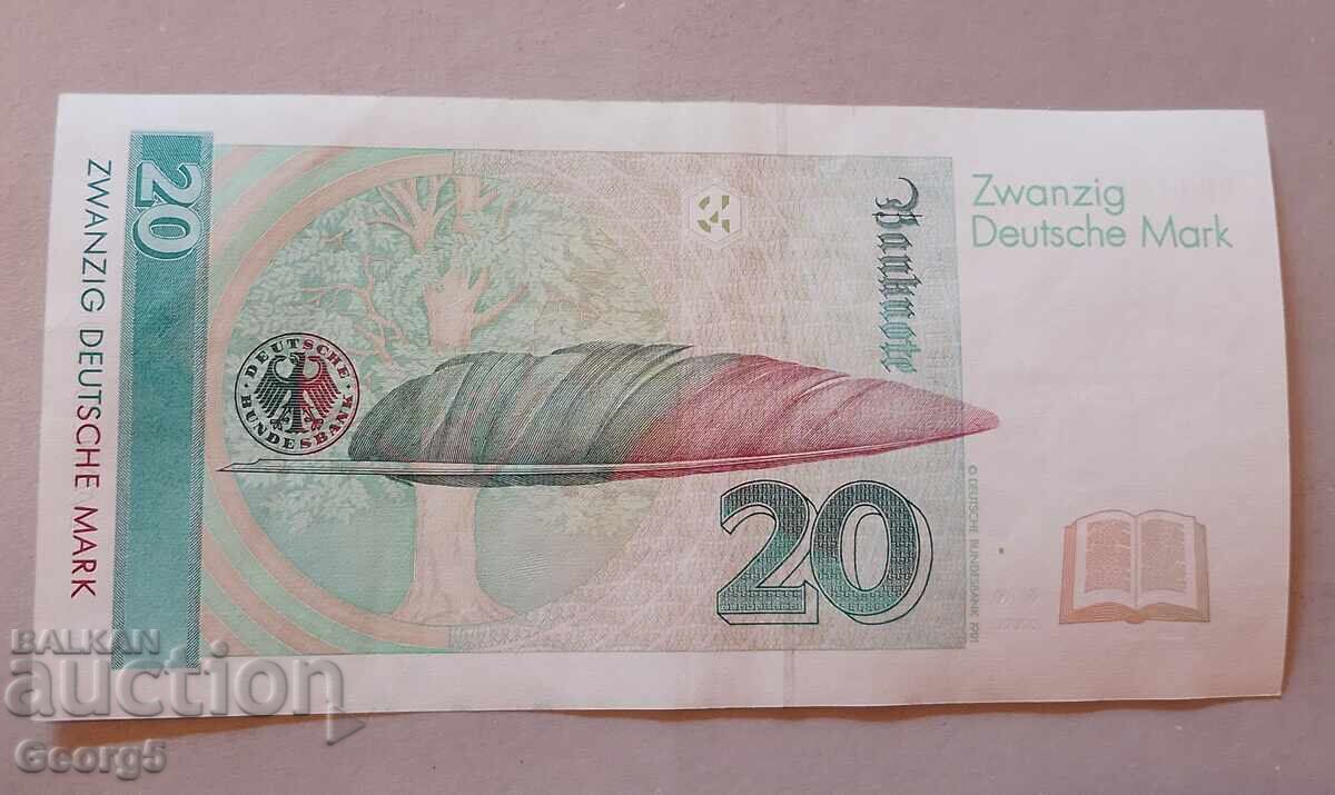 20 μάρκα 1993 godina με τιμή € 15.00 | 29.34 BGN