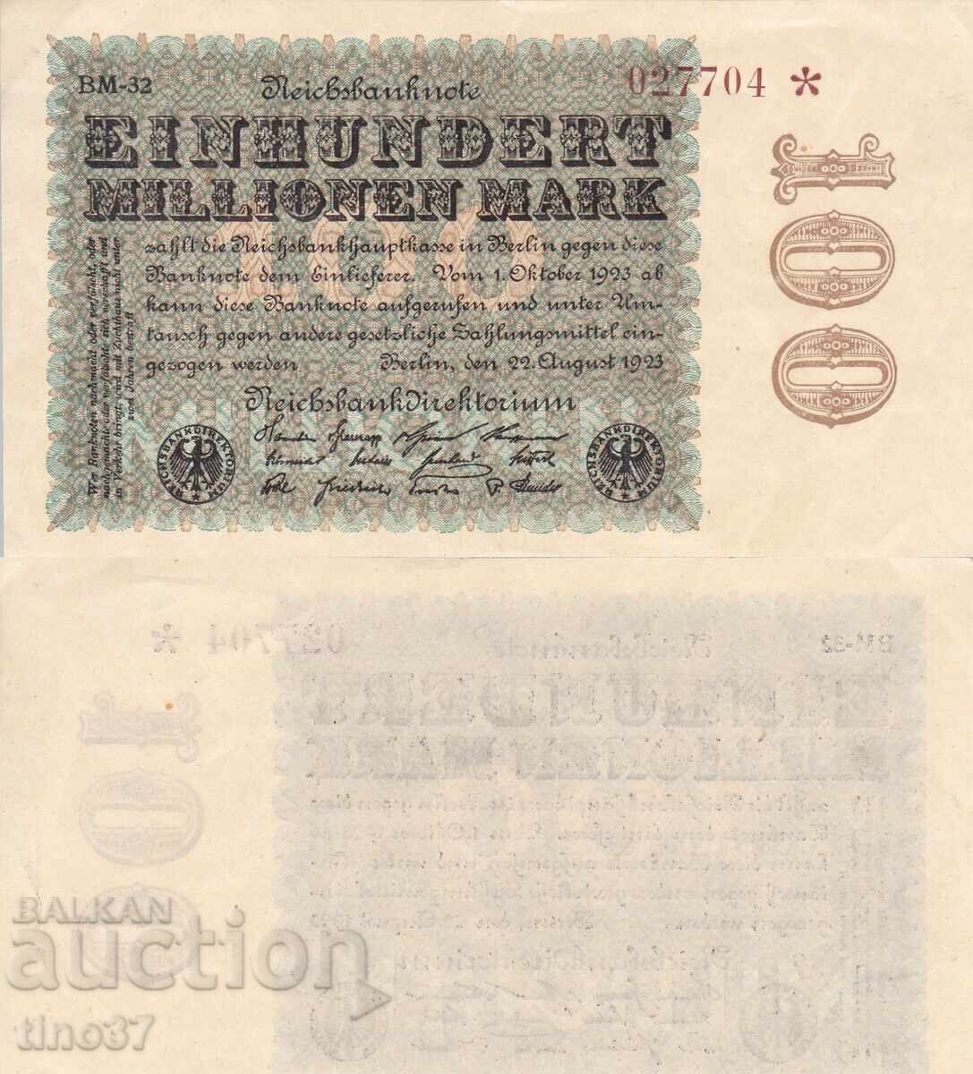 tino37- ГЕРМАНИЯ - 100000000 МАРКИ - 1923г- AU tino37- ГЕРМАНИЯ - 100000000 МАРКИ - 1923г- AU