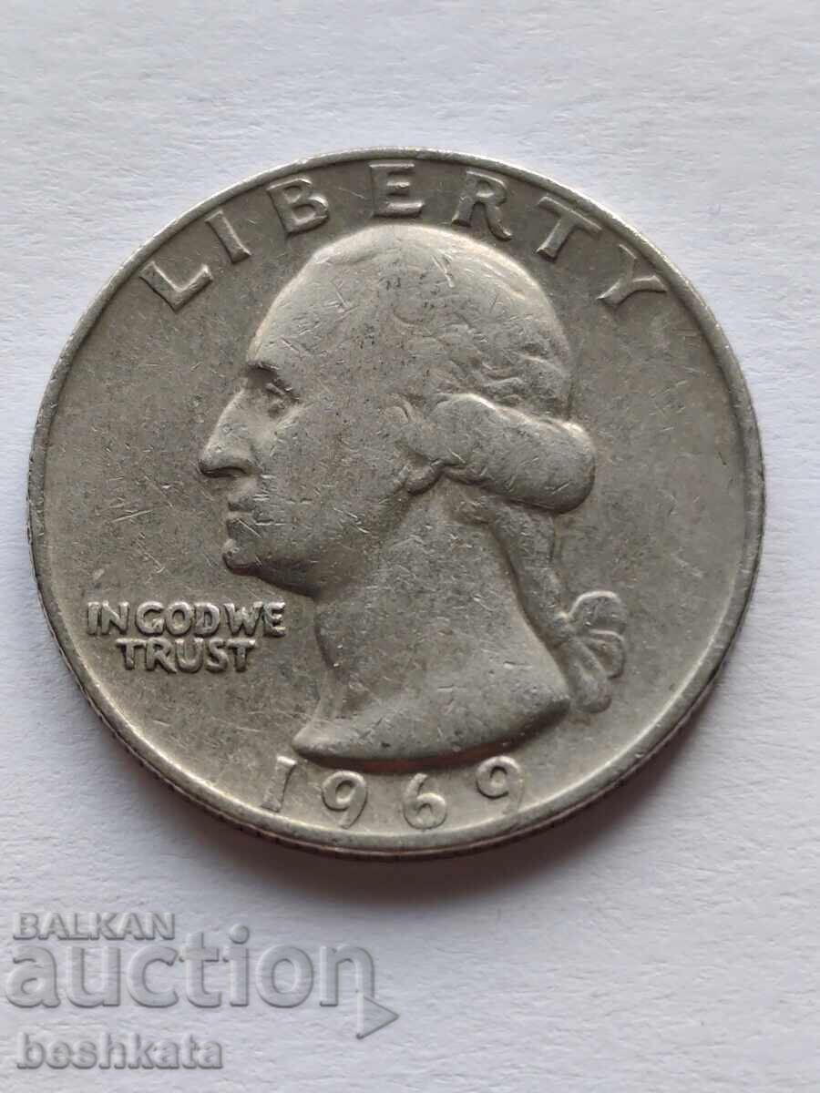 SUA - 1/4 dolar (1969)