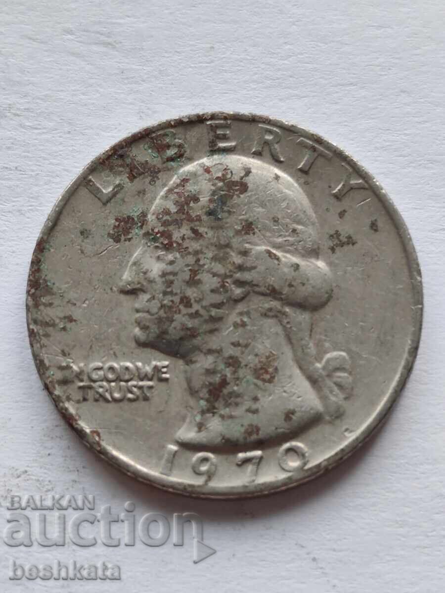 SUA - 1/4 dolar (1970) SUA - 1/4 dolar (1970)