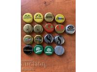 BEER BOTTLE CAPS - 17 PCS