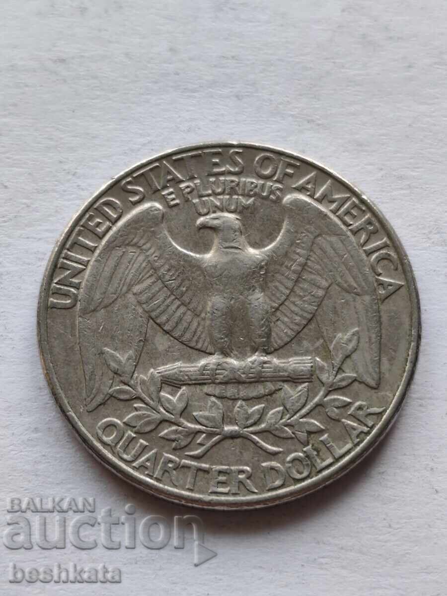 SUA - 1/4 dolar (1989 D) cu preț € 0.38 | 0.74 BGN