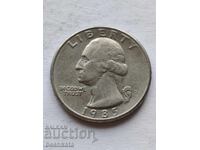 САЩ - 1/4 долар (1985 D)