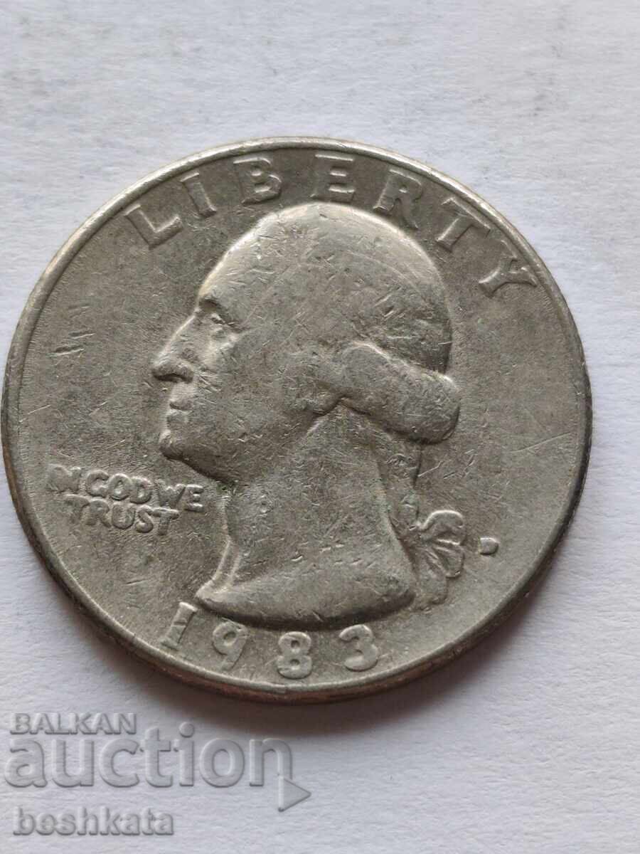 ΗΠΑ - 1/4 δολάριο (1983 D)