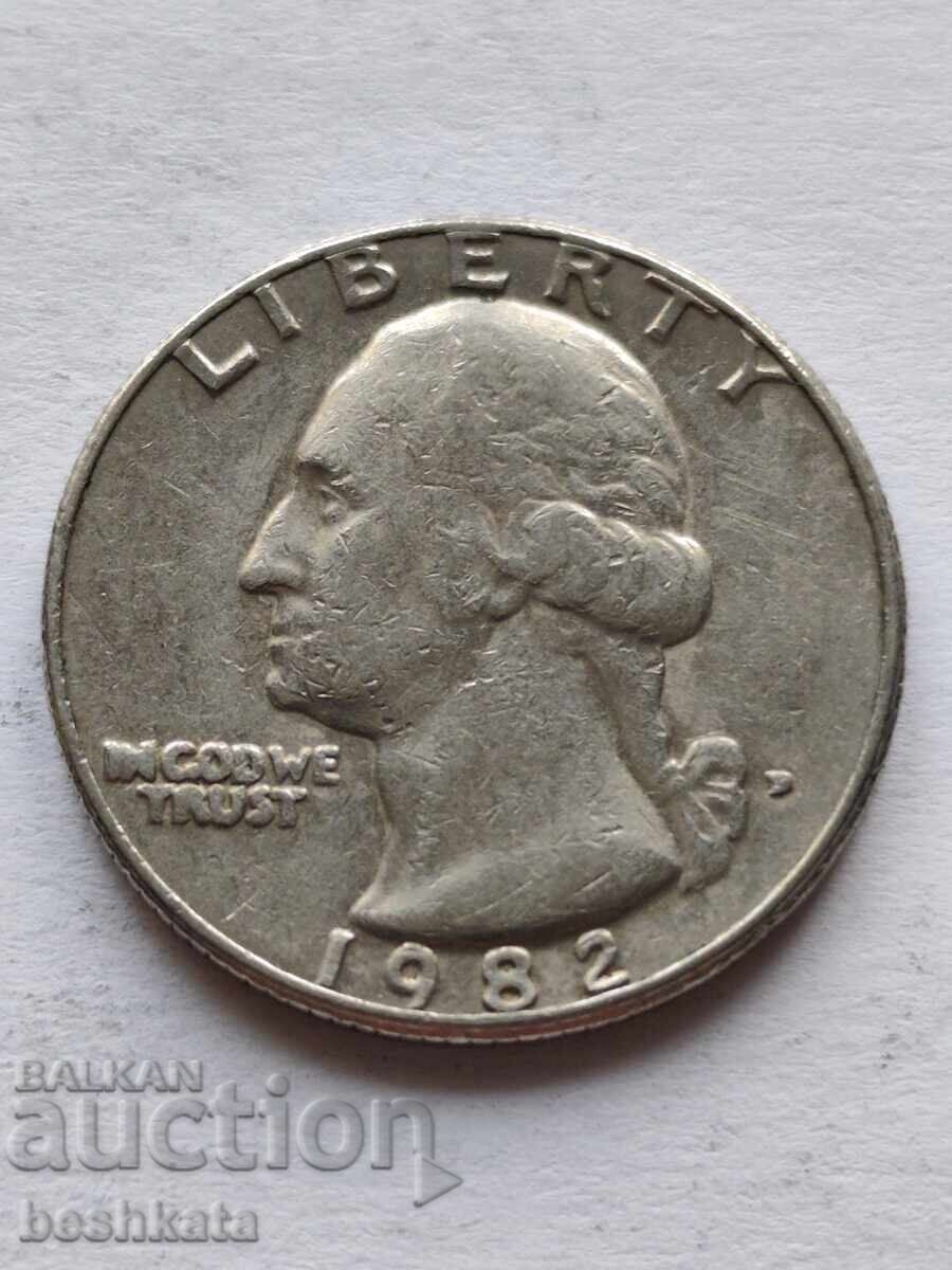 ΗΠΑ - 1/4 δολάριο (1982 D)