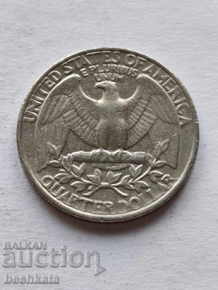 SUA - 1/4 dolar (1985 P) cu preț € 0.32 | 0.63 BGN SUA - 1/4 dolar (1985 P) cu preț € 0.32 | 0.63 BGN