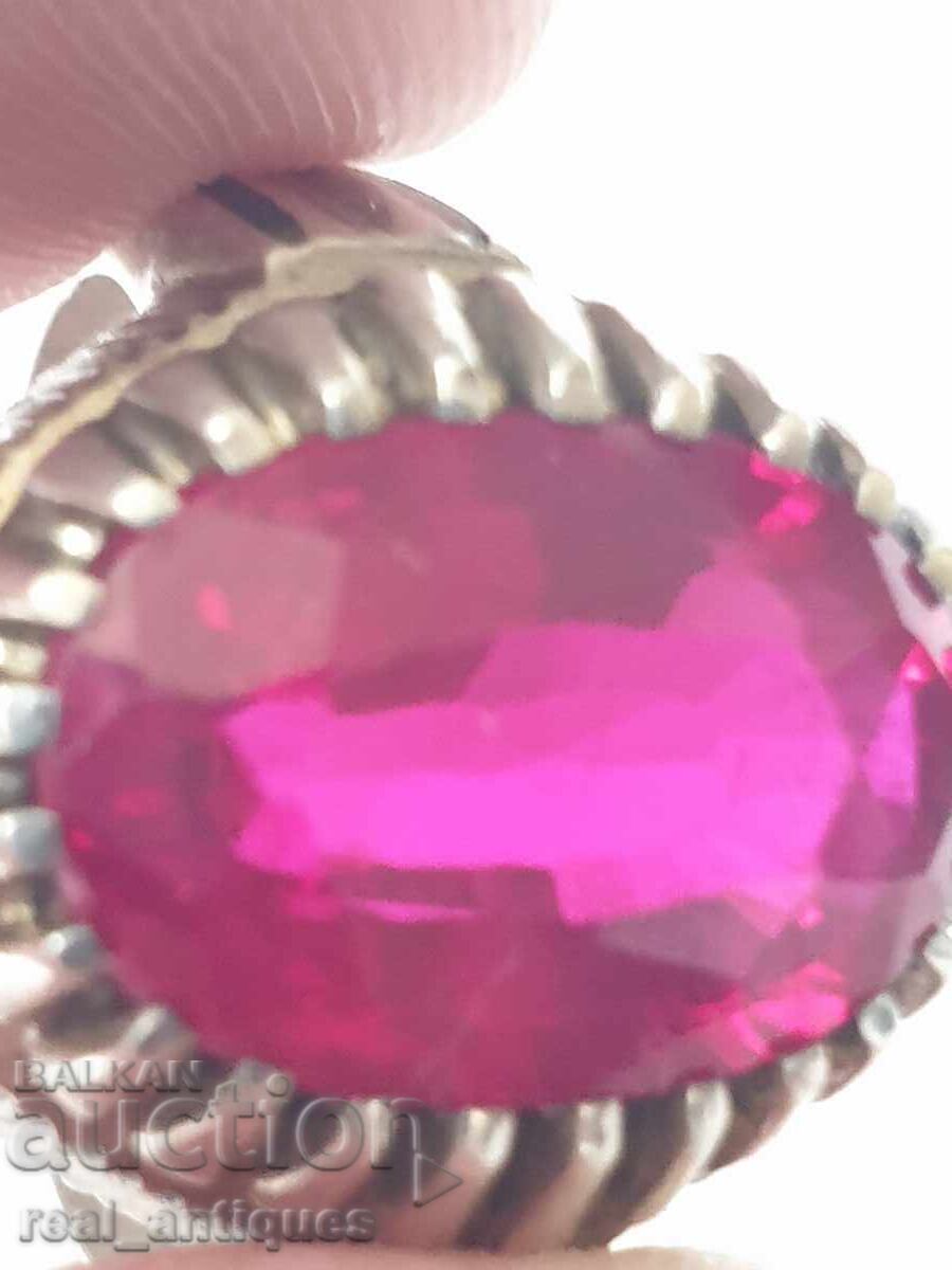 Inel de argint cu rubin - 5