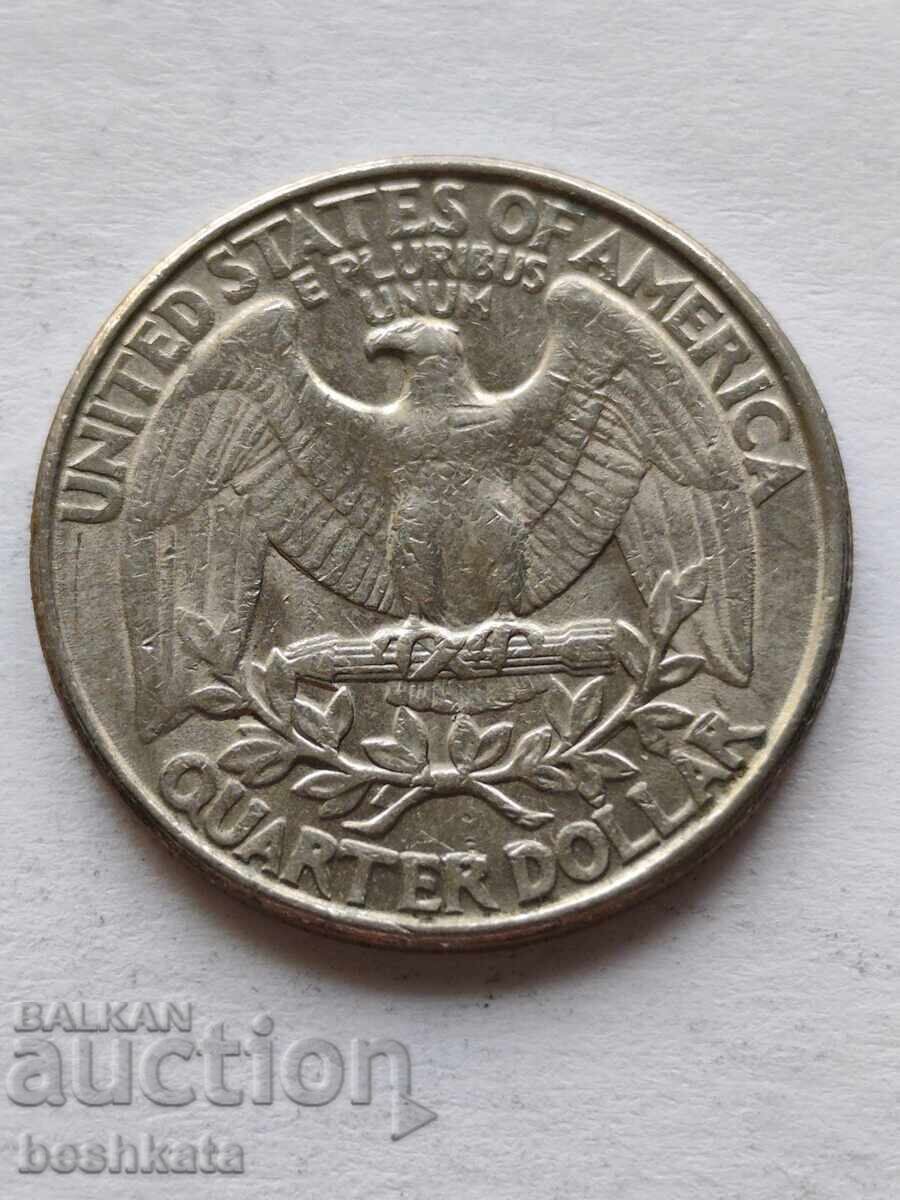 SUA - 1/4 dolar (1984 P) cu preț € 0.38 | 0.74 BGN