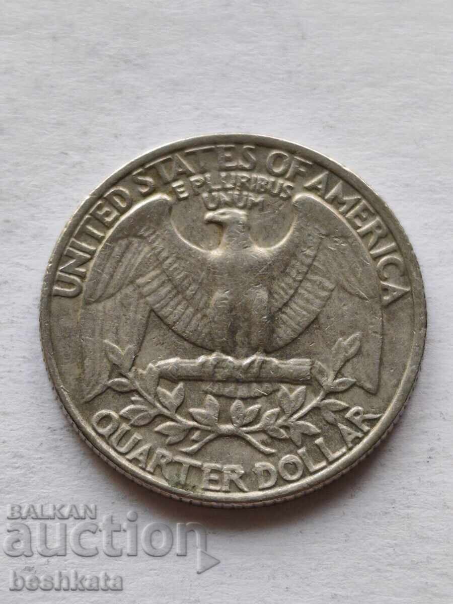 SUA - 1/4 dolar (1984 P) cu preț € 0.38 | 0.74 BGN