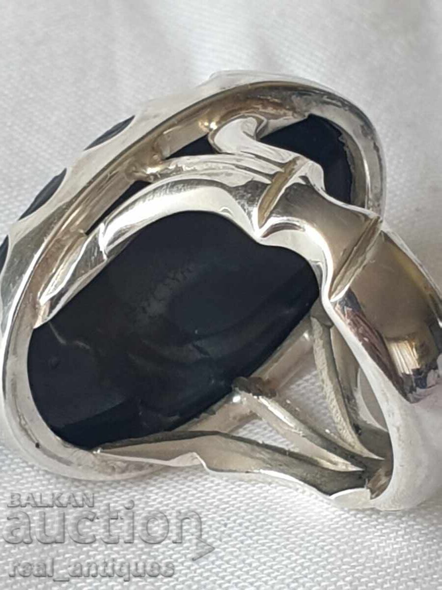 Inel de argint cu gemă - 5