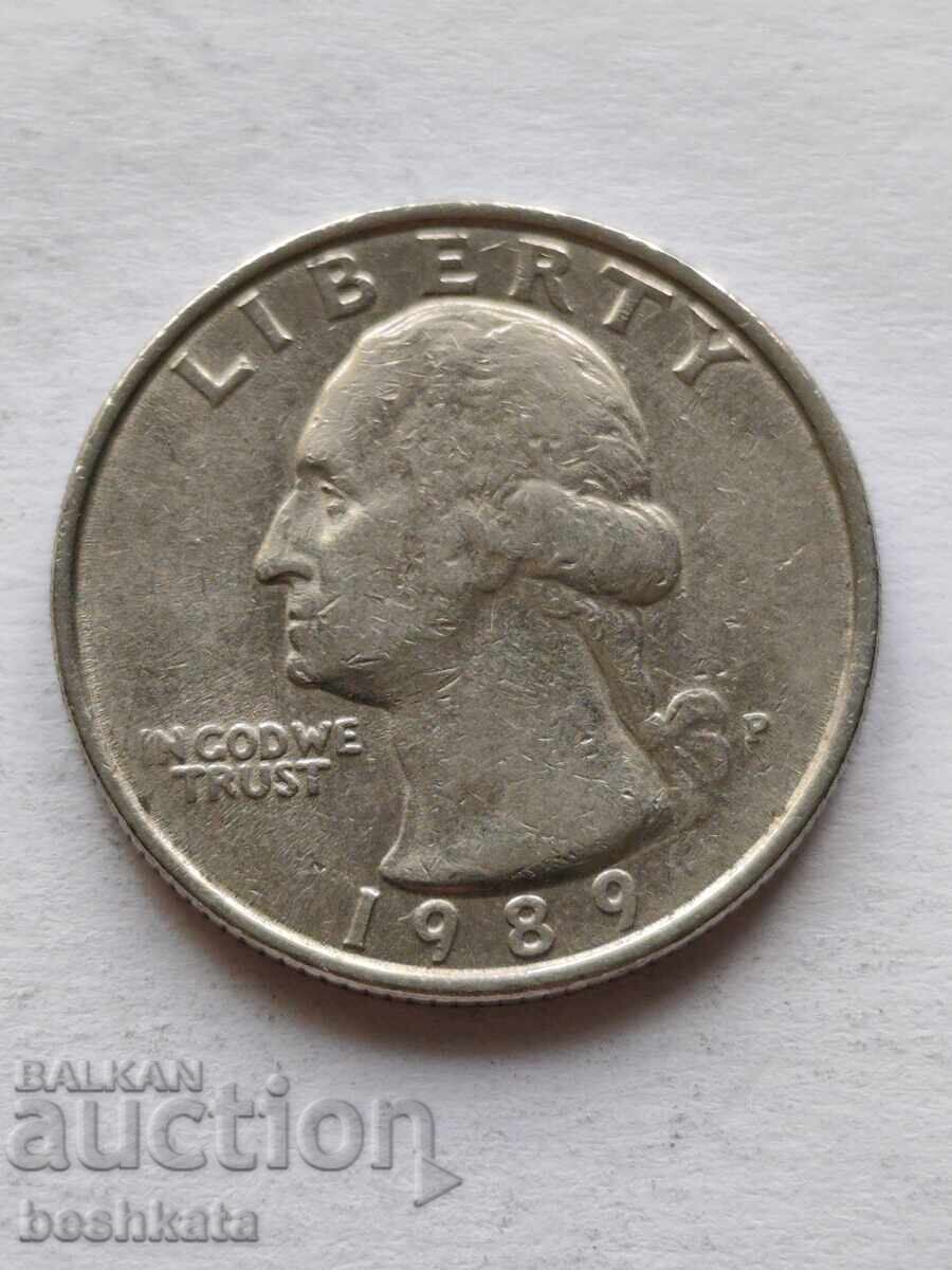 ΗΠΑ - 1/4 δολάριο (1989 P) ΗΠΑ - 1/4 δολάριο (1989 P)