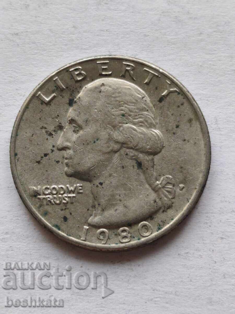 USA - 1/4 Dollar (1980 P)