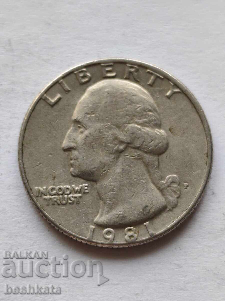 SUA - 1/4 dolar (1981 P)