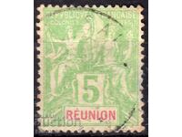 France/Reunion 1892 - Colonial Allegory, hallmark