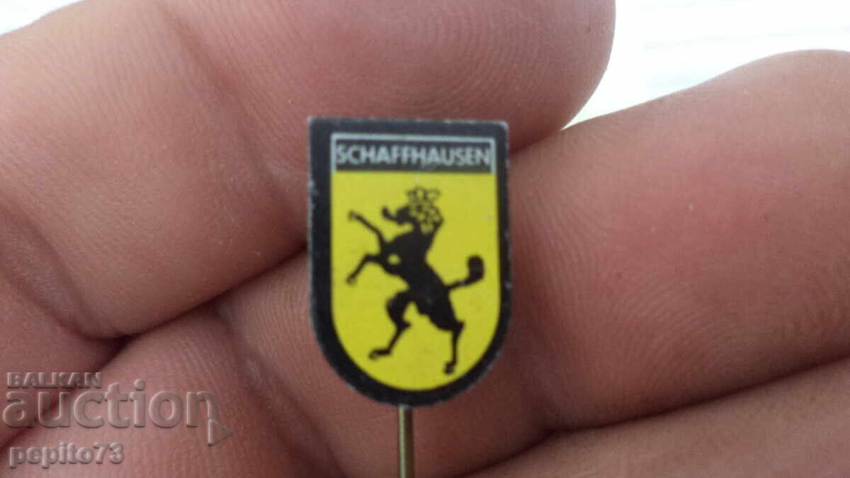 значка рекламна ,Schaffhausen,кантон в Швейцария значка рекламна ,Schaffhausen,кантон в Швейцария