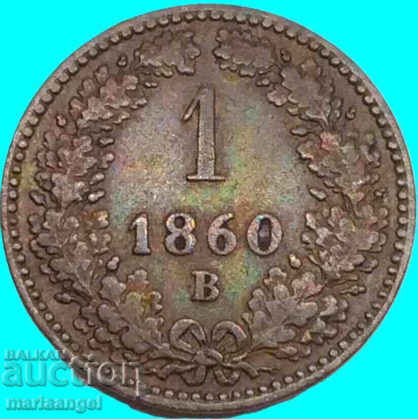 1 Kreuzer 1860 B - Kremnitz Austria - 5