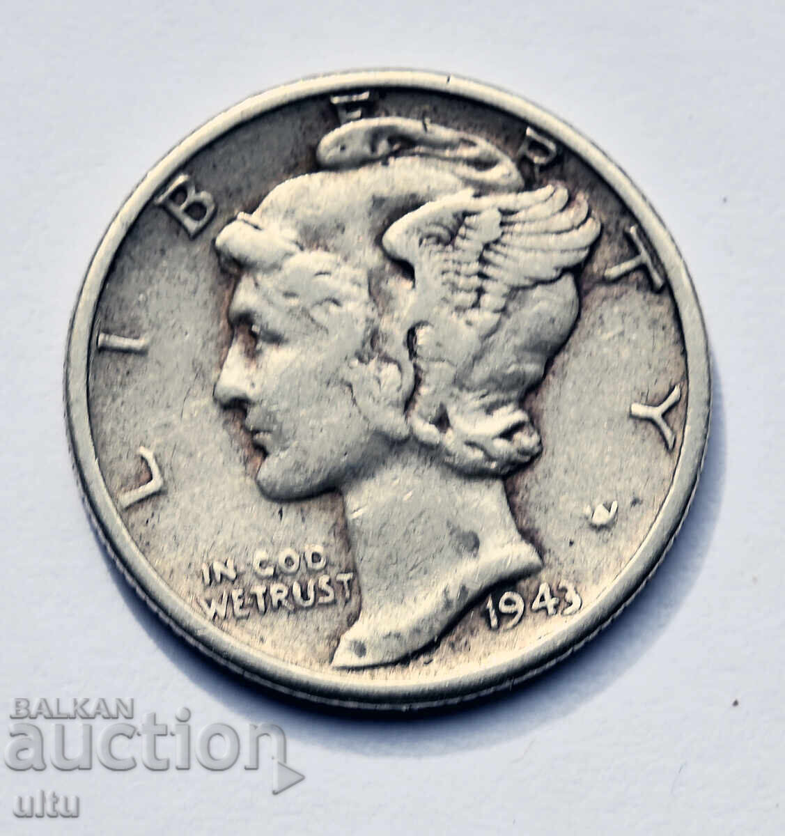 SUA, un dime, argint, 1943 cu preț € 7.50 | 14.67 BGN