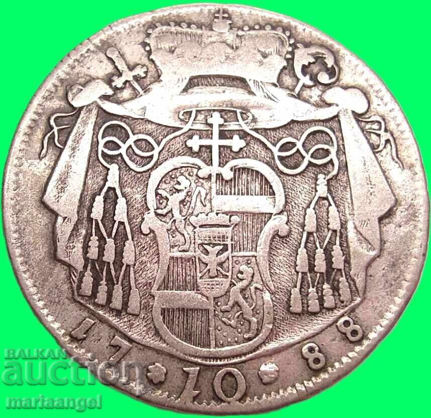 Austria 10 Kreuzer 1788 Salzburg Hieronymus von Coloredo rare - 5