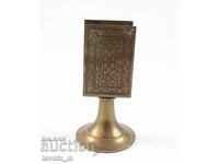 Antique bronze match holder